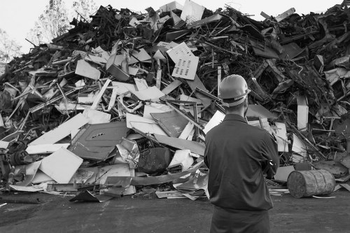 Skip Hire Norwood team preparing a skip container